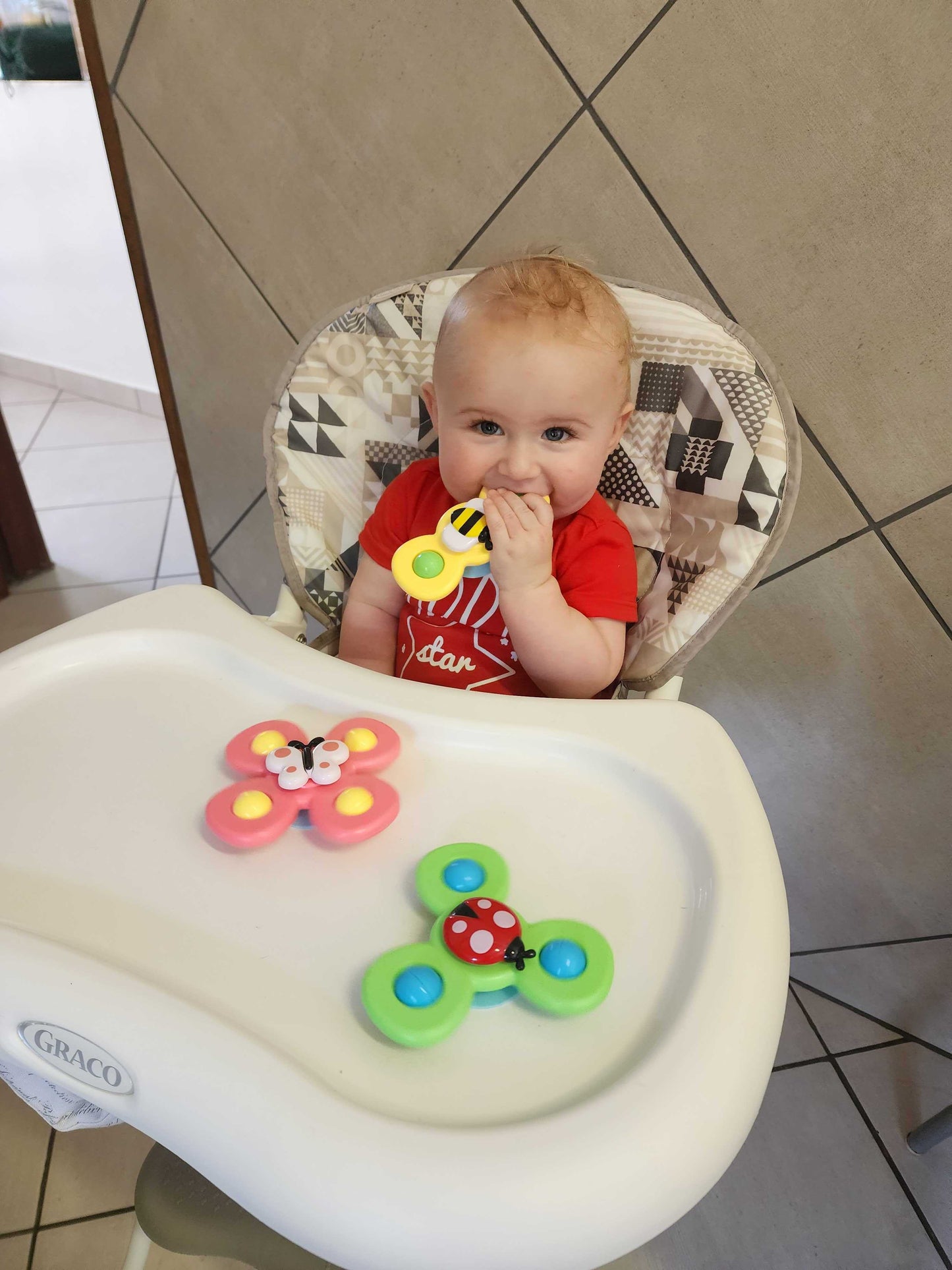 Spinner Suction Rattles (Each Set Includes 3 Spinners)