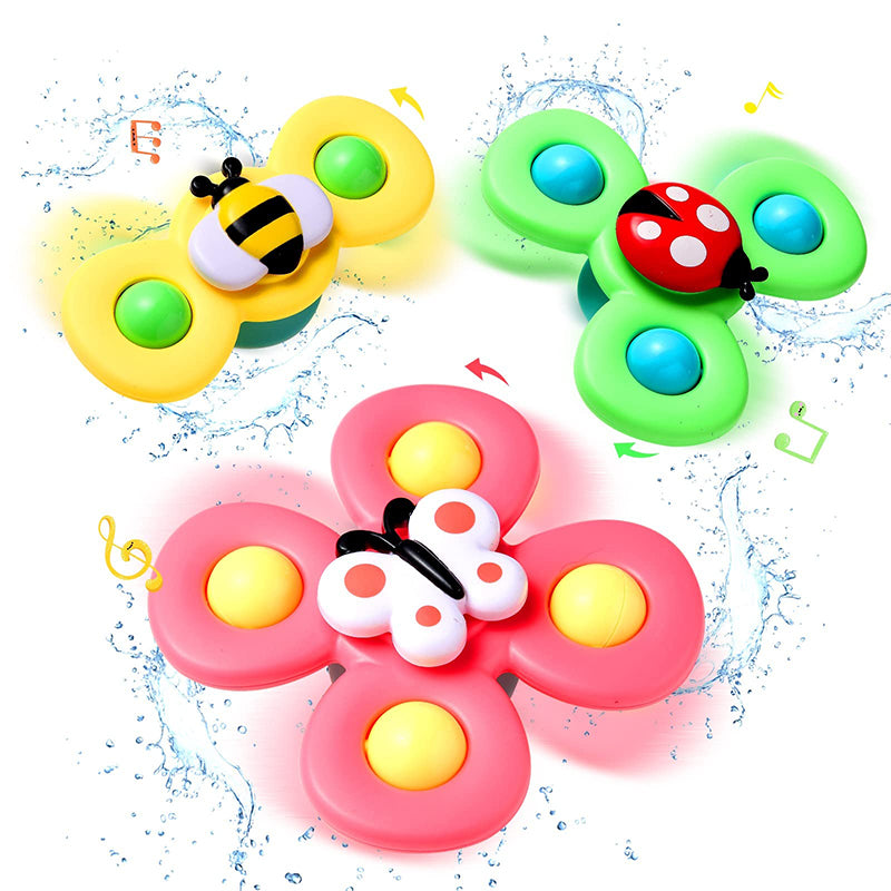 Spinner Suction Rattles (Each Set Includes 3 Spinners)