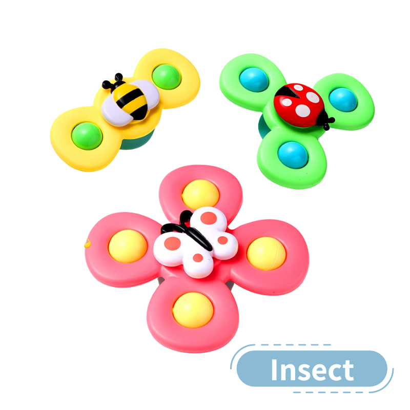 Spinner Suction Rattles (Each Set Includes 3 Spinners)